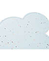 Done By Deer Silicone Placemat with Small Raised Edge - Cloud - Blue with Confetti Placemat