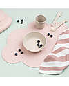 Done By Deer Silicone Placemat with Small Raised Edge - Cloud - Powder with Confetti Placemat