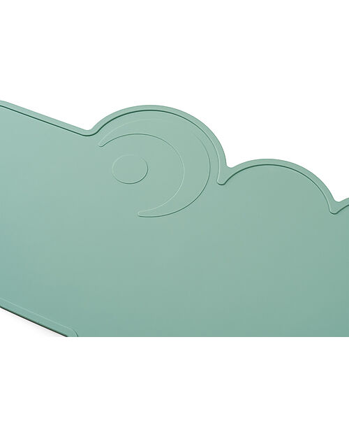 Done By Deer Silicone Placemat with Small Raised Edge - Croco - Green Placemat