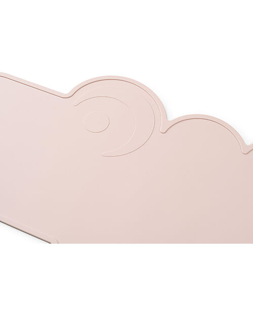 Done By Deer Silicone Placemat with Small Raised Edge - Croco - Powder Placemat