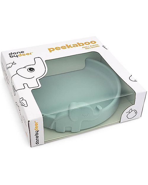 Done By Deer Silicone  Plate Elphee - Blue Bowls & Plates