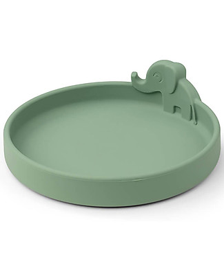 Done By Deer Silicone Plate Elphee - Green Bowls & Plates