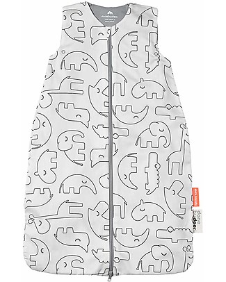 Done By Deer Sleepy Bag, 90 cm - TOG 1.0, Sleepy Friends, White Light Sleeping Bags