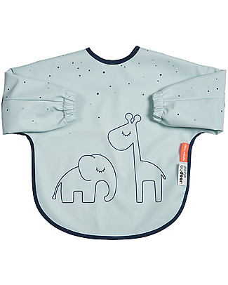 Done By Deer Sleeved Bib Blue Dreamy Dots - 6-18 months Burpy Bibs