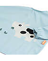 Done By Deer Sleeved Pocket Bib - Tiny Farm - Blue - Waterproof Burpy Bibs
