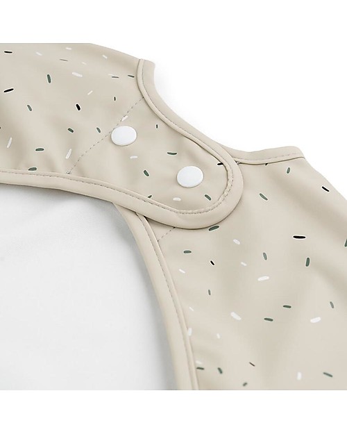 Done By Deer Sleeved Pocket Bib - Waterproof - Confetti - Sand - Oeko-Tex Certified Burpy Bibs