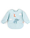 Done By Deer Sleeved Pocket Bib - Waterproof - Elphee - Blue - Oeko-Tex Certified Burpy Bibs