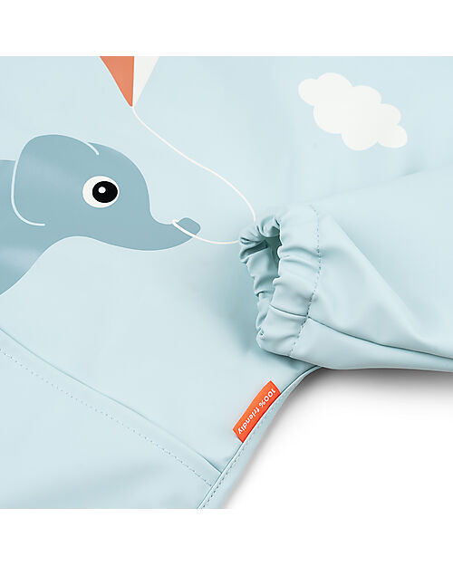 Done By Deer Sleeved Pocket Bib - Waterproof - Elphee - Blue - Oeko-Tex Certified Burpy Bibs