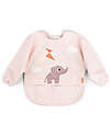 Done By Deer Sleeved Pocket Bib - Waterproof - Elphee - Powder - Oeko-Tex Certified Burpy Bibs
