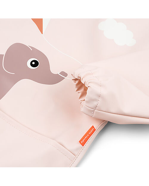 Done By Deer Sleeved Pocket Bib - Waterproof - Elphee - Powder - Oeko-Tex Certified Burpy Bibs