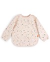 Done By Deer Sleeved Pocket Bib - Waterproof - Happy Dots - Powder - Oeko-Tex Certified Burpy Bibs