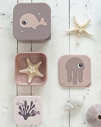 Done By Deer Snack Box Sea Friends 3 Pieces Set - Powder Snack and Formula Containers