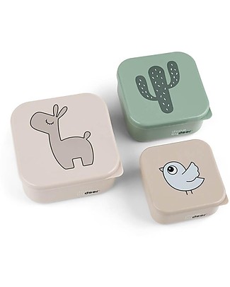 Done By Deer Snack Box - Set of 3 - Lalee - Sand Mix - Dishwasher Safe Snack Boxes