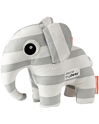 Done By Deer Soft Toy Elphee, Grey - 26x23 cm - Cotton Soft Toys