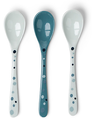 Done By Deer Spoon Dreamy Dots 3 Pcs Set - Blue Cutlery