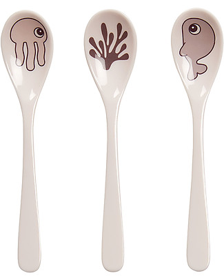 Done By Deer Spoon Sea Friends 3 Pcs Set - Powder - Long handle Spoons, Cutlery & Chopsticks