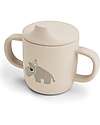 Done By Deer Spout Cup 120 ml - Celebration - Sand - 100% Food Grade Silicone - Double Handle Cups