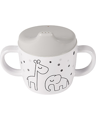 Done By Deer Spout Cup with Handles Dreamy - Grey - 230 ml Cups & Beakers