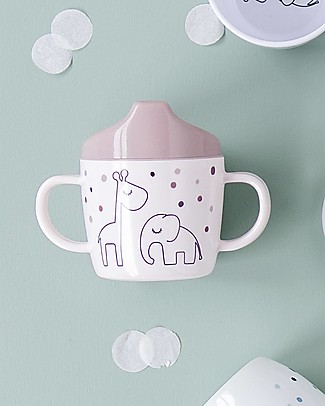 Done By Deer Spout Cup with Handles Dreamy - Powder - 230 ml Cups & Beakers