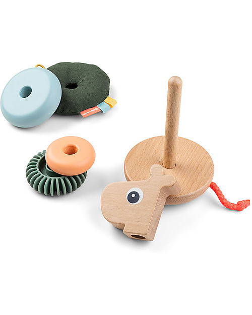 Done By Deer Stacking Tower - Raffi - Colour Mix - in Wood Wooden Stacking Toys