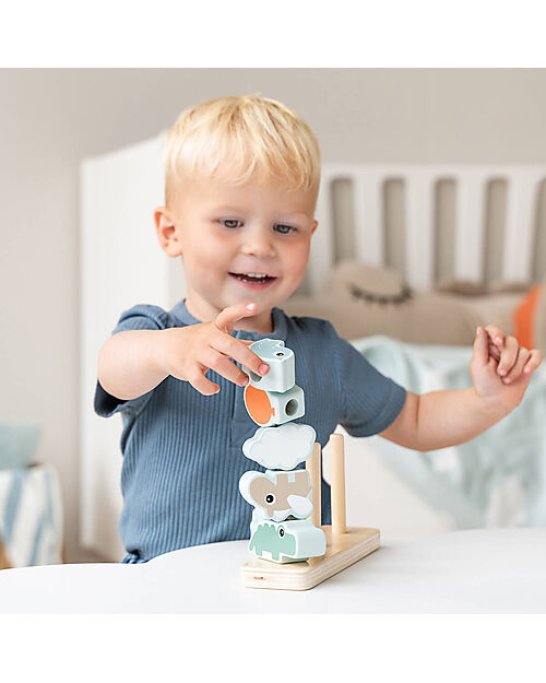 Done By Deer Stacking Toy - Happy Clouds - Wooden Parts - 12m+ Newborn Toys_