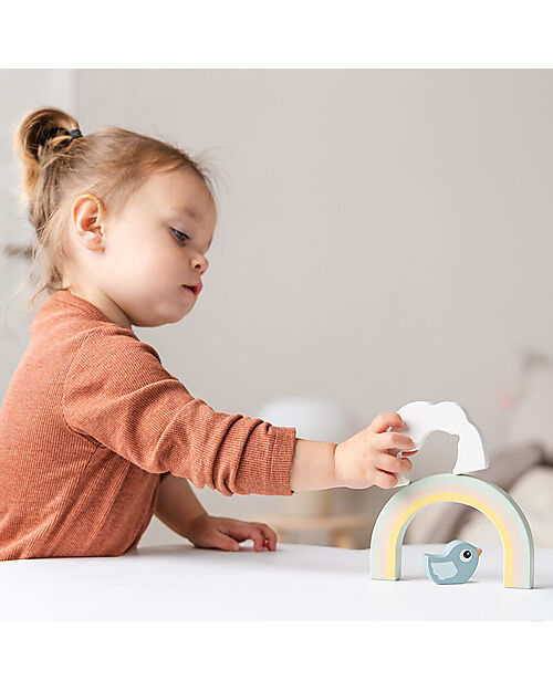 Done By Deer Stacking Tunnel - Birdee - 3 Pcs - 12m+ Wooden Blocks and Construction Sets