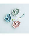 Done By Deer Stick&Stay Snack Plate - Silicone - Birdee -Blue Bowls & Plates