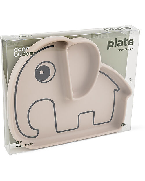 Done By Deer Stick&Stay Snack Plate - Silicone - Elphee- Sand Bowls & Plates