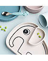 Done By Deer Stick&Stay Snack Plate - Silicone - Elphee- Sand Bowls & Plates