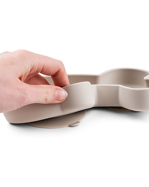 Done By Deer Stick&Stay Snack Plate - Silicone - Lalee -Sand Bowls & Plates