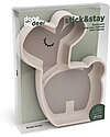 Done By Deer Stick&Stay Snack Plate - Silicone - Lalee -Sand Bowls & Plates