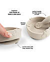 Done By Deer Stick & Stay Learning Meal Set - Bowl and Spoon - Sheepy - Sand - 100% Food Grade Silicone Meal Sets