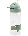 Done By Deer Straw Bottle - Croco - Green - Non-Spill - Dishwasher Safe Non-Thermal Water Bottles