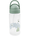 Done By Deer Straw Bottle - Croco - Green - Non-Spill - Dishwasher Safe Non-Thermal Water Bottles