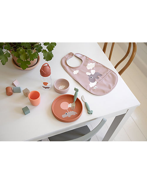 Done By Deer Straw Bottle - Happy Clouds - Papaya - Non-Spill - Dishwasher Safe Non-Thermal Water Bottles