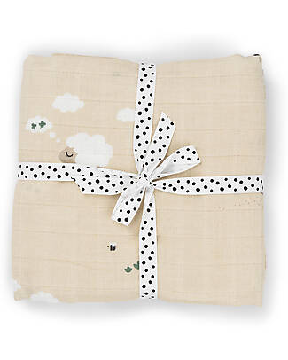 Done By Deer Swaddle Tiny farm Sand Muslin Swaddle
