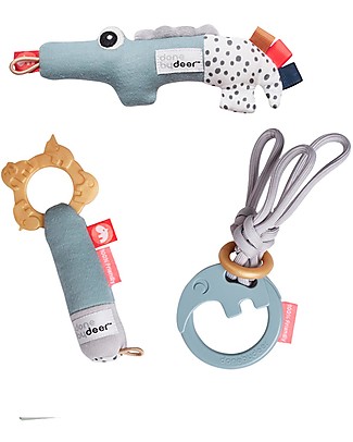 Done By Deer Tiny Activity Toys Gift Set, Blue Newborn Toys