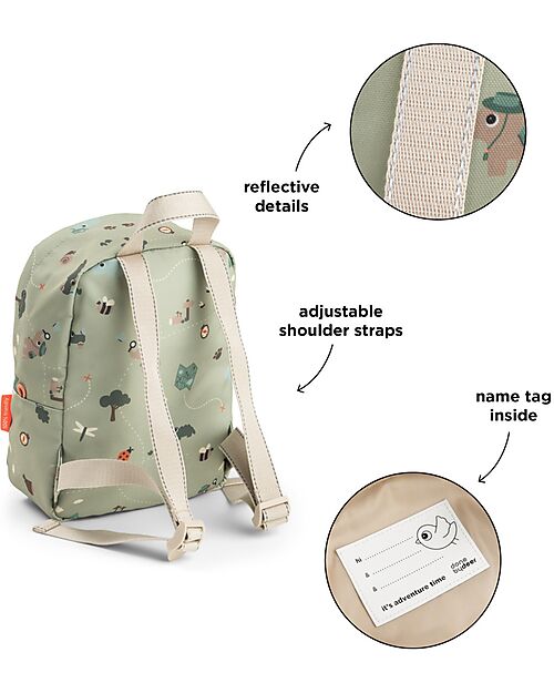 Done By Deer Tiny Backpack - Tiny Trails - Green - 4 L Kindergarten Backpacks