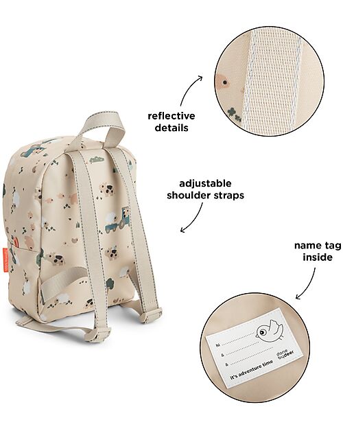 Done By Deer Tiny Backpack - Tiny Trails - Sand - 4 L Kindergarten Backpacks