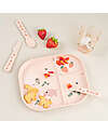 Done By Deer Tiny Farm Compartment Plate - Powder - 100% Food-Grade PP Bowls & Plates