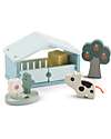 Done By Deer Tiny farm play set Dotti Colour mix - +2 years Wooden Stacking Toys