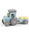 Done By Deer Tiny farm tractor - Dotti Blue - 18m+ Wooden Stacking Toys