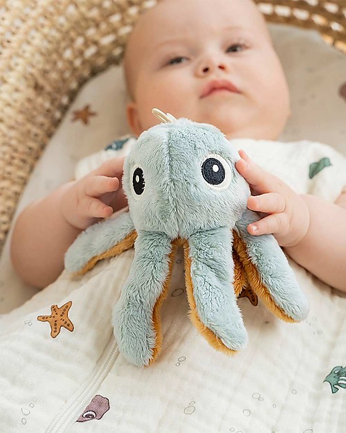 Done By Deer Tiny Rattle Jelly the Plush - Blue - 16 x 7,5 cm - The Sweetest Cuddles! Rattles