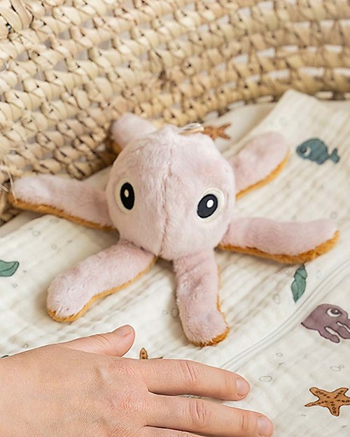 Done By Deer Tiny Rattle Jelly the Plush - Powder - 16 x 7,5 cm - The Sweetest Cuddles! Rattles
