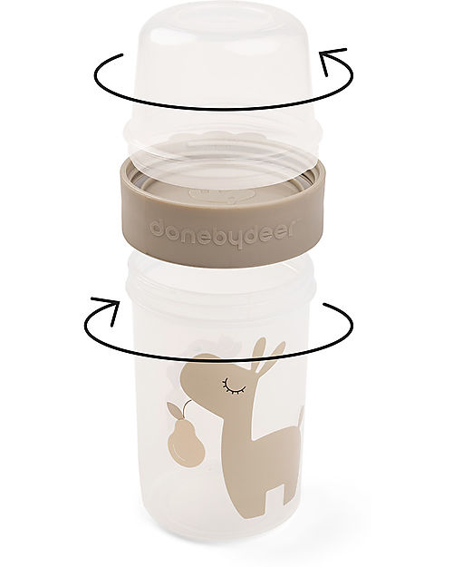 Done By Deer To Go 2-way Snack Container - L Lalee - Sand unisex (bambini),  Snack Boxes Containers 