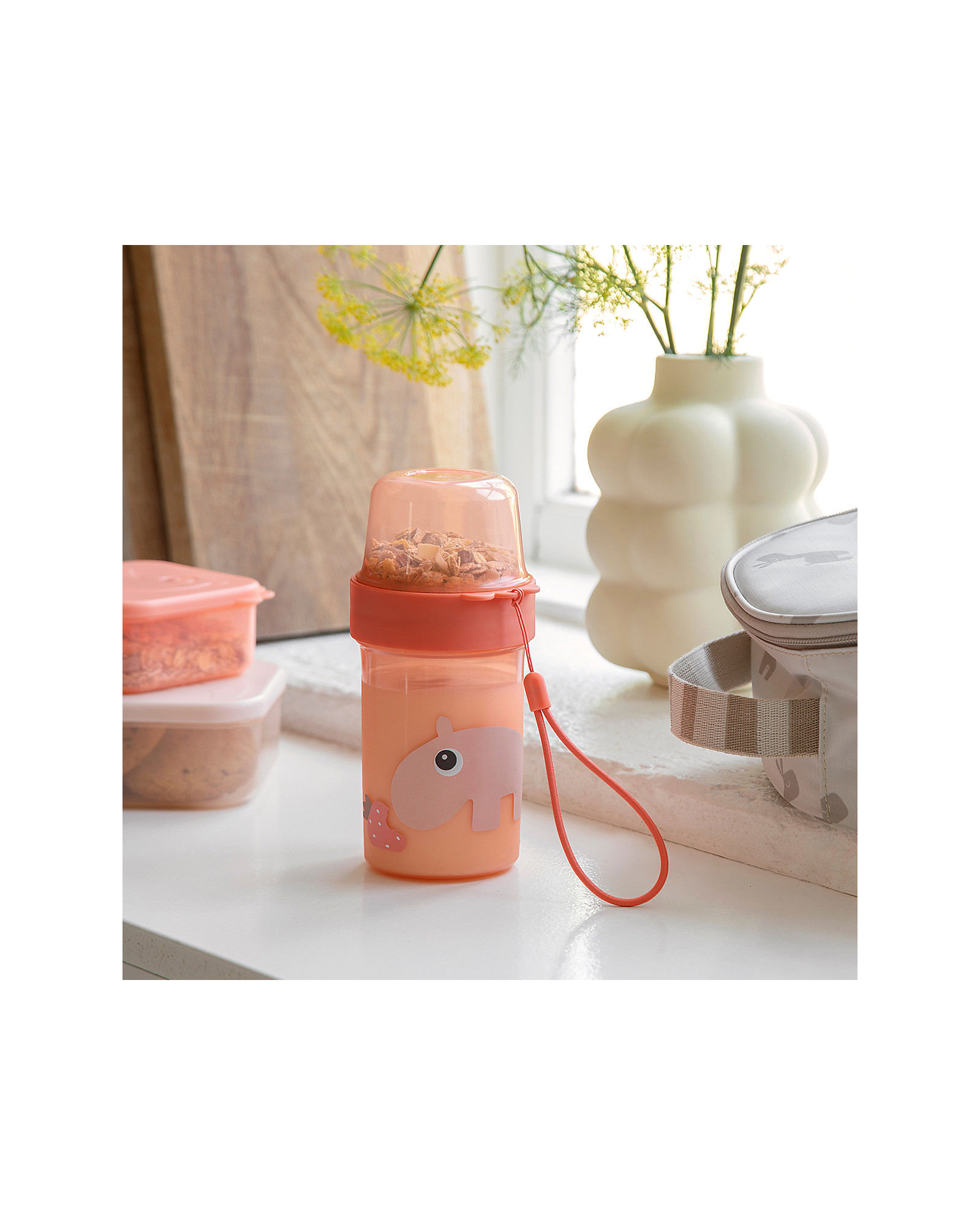 Done By Deer To Go 2-way Snack Container - L Lalee - Sand unisex (bambini)