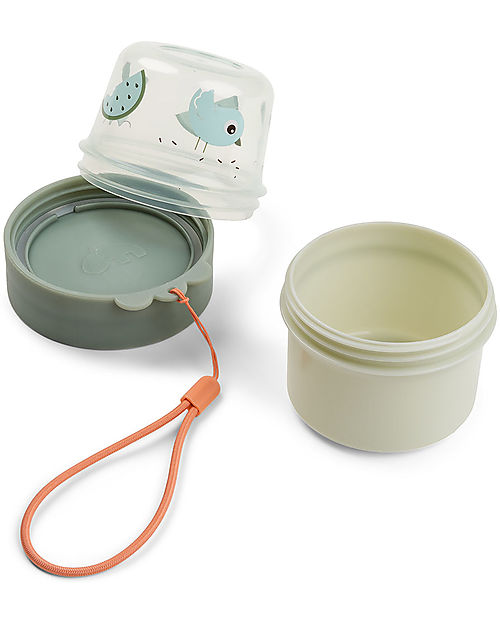 Done By Deer To Go 2-way Snack Container - S Birdee - Green Snack Boxes