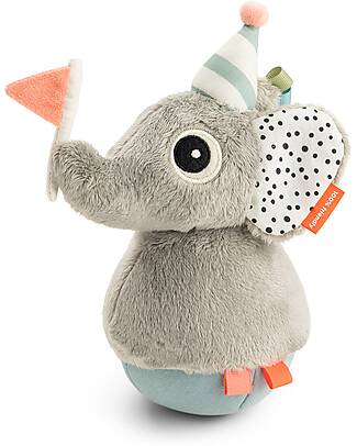 Done By Deer Tumbler Toy - Elphee - Grey - 9 x 21 cm - 3m+ Newborn Toys_