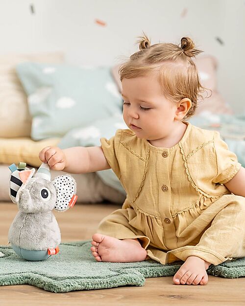 Done By Deer Tumbler Toy - Elphee - Grey - 9 x 21 cm - 3m+ Newborn Toys_