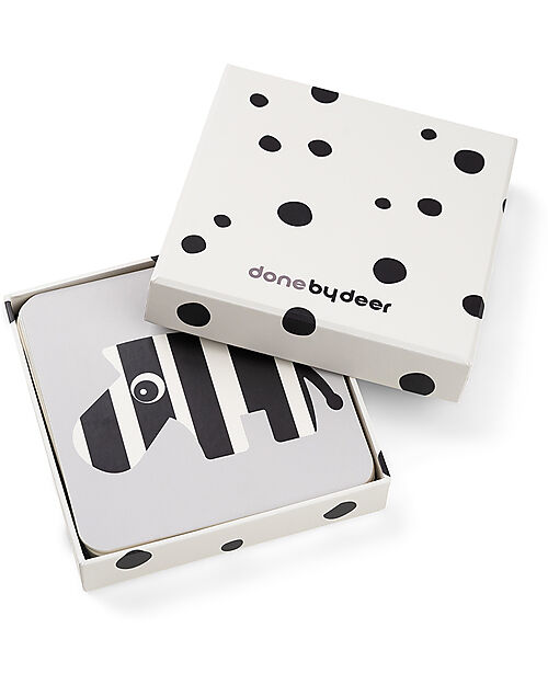Done By Deer Visual Stimulation Contrast Card - Deer Friends - 0+ Newborn Toys_